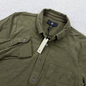 NEW Banana Republic Luxury Touch Button Down Shirt Men S Olive Green 861038-01-1